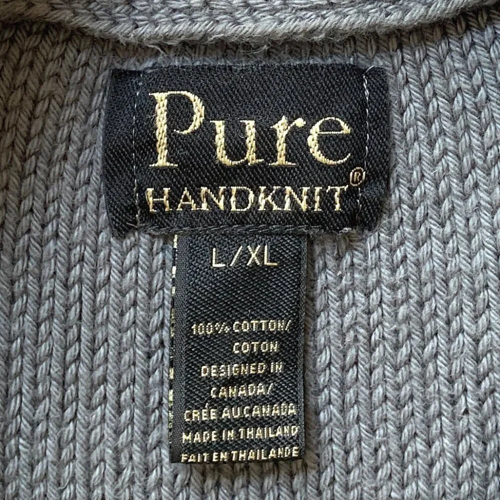 PURE Handknit Cotton Short Sleeve Cardigan - Picture 3 of 9